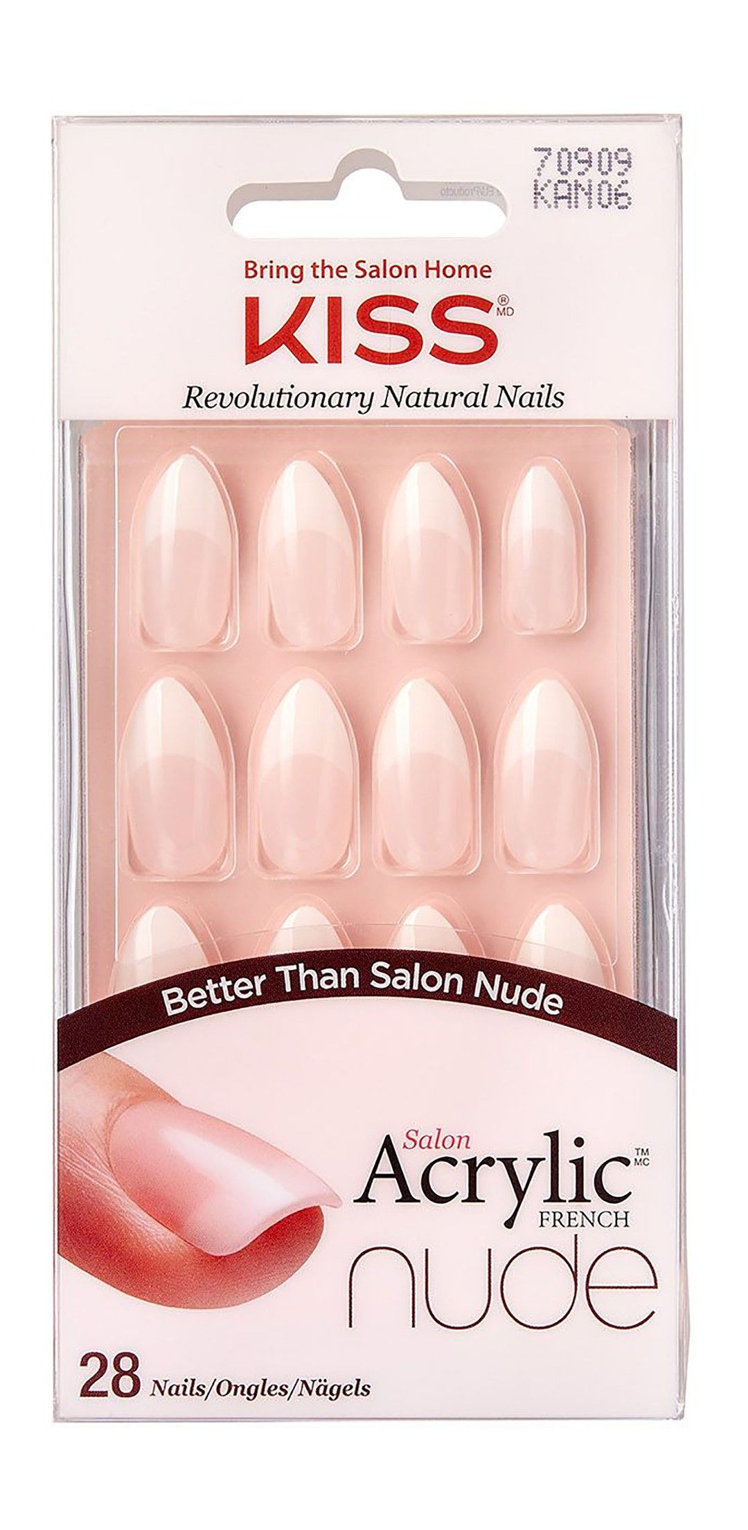 Kiss Salon Acrylic French Nude 28 Pieces
