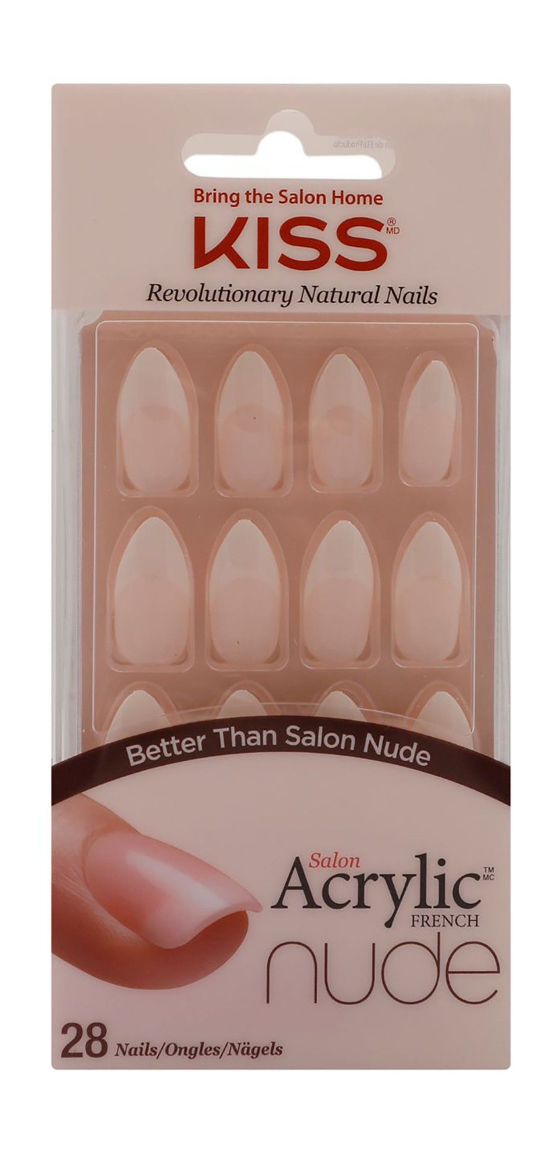 Kiss Salon Acrylic French Nude 28 Pieces view 2