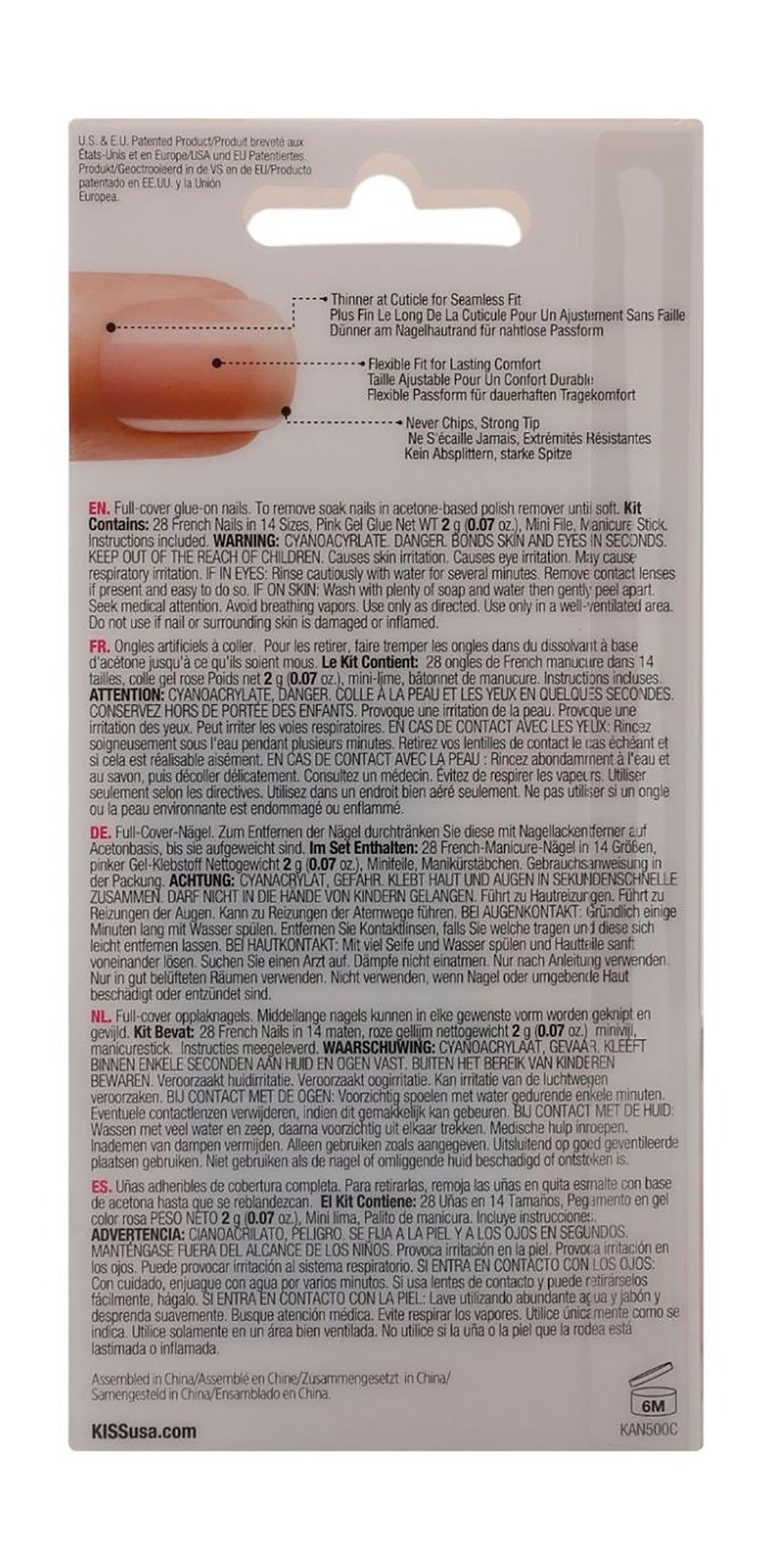 Kiss Salon Acrylic French Nude 28 Pieces view 4