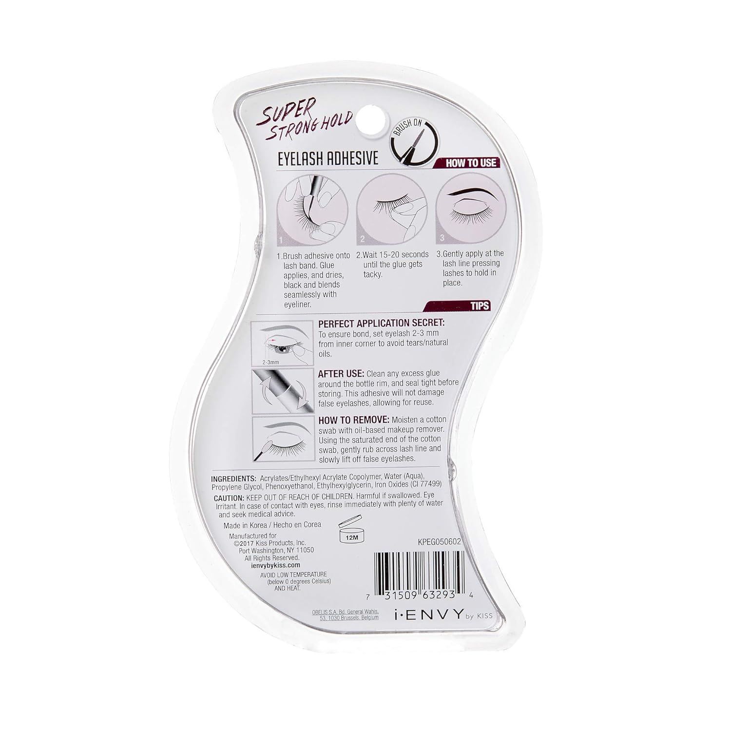 Kiss I.Envy Super Strong Hold Eyelash Adhesive Black 5 Gm - 4
