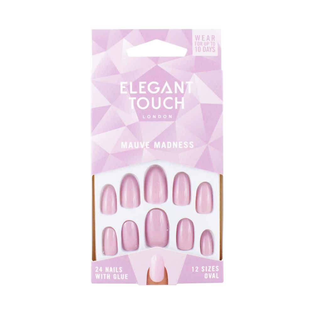 Elegant Touch Mauve Madness Colour Nails, 24 Pieces
