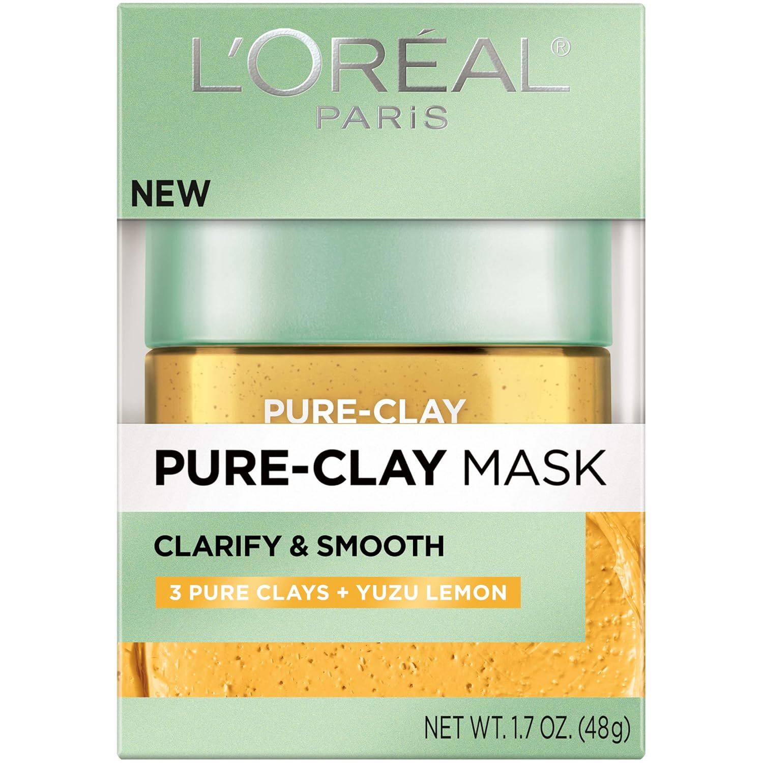 L'Oreal Pure Clay Yuzu Lemon Mask BrighteningYellow 50 ml - 1