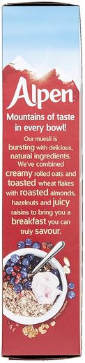 Muesli Bundle With Alpen No Added Sugar Swiss Style Muesli 550g - 6 Pack | Breakfast Muesil Wholegrain Wheatflakes & Rolled Oats With Raisins And Roasted Sliced Hazelnuts And Almonds