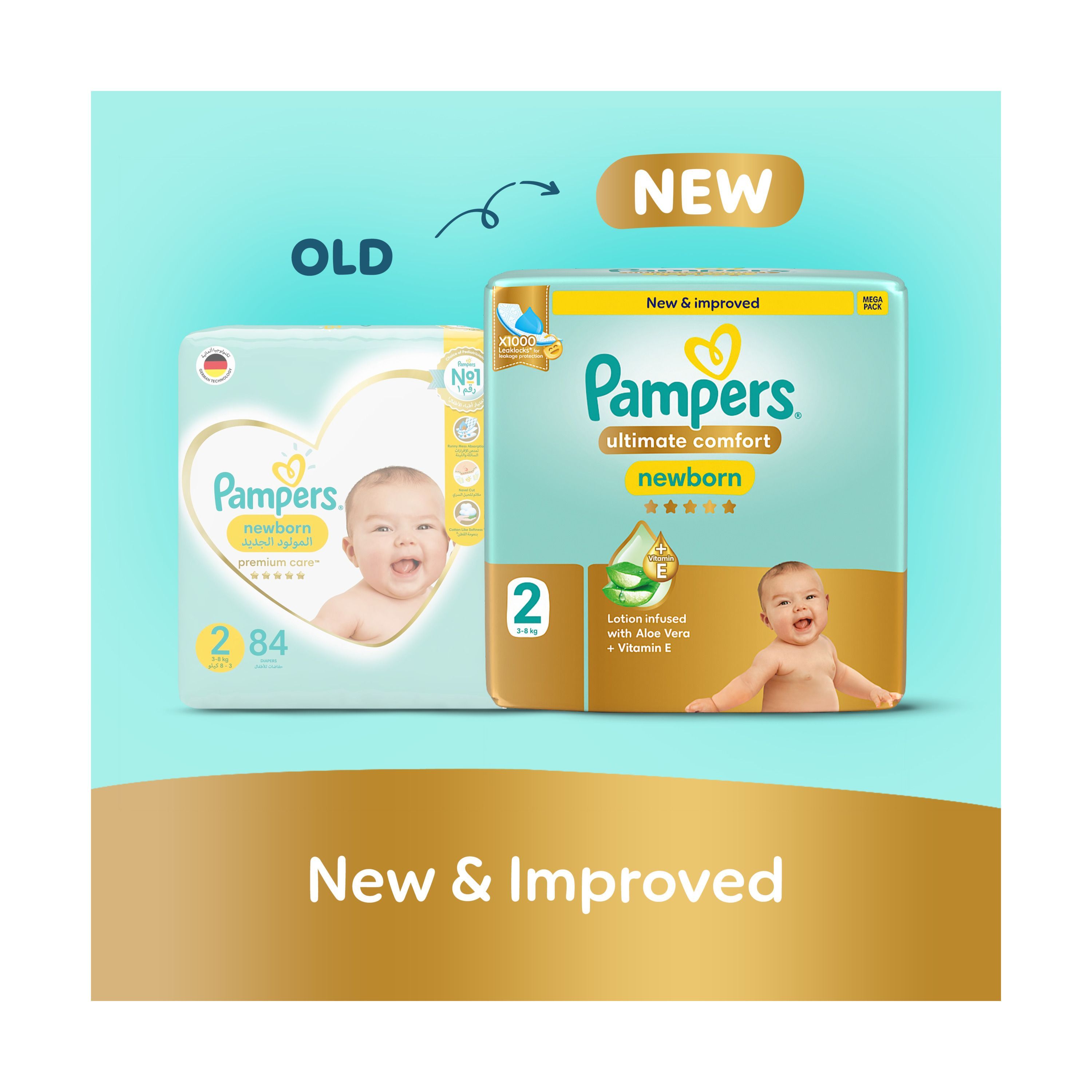 Buy Pampers Ultimate Comfort Taped Baby Diapers, Size 2, 3-8kg, 46