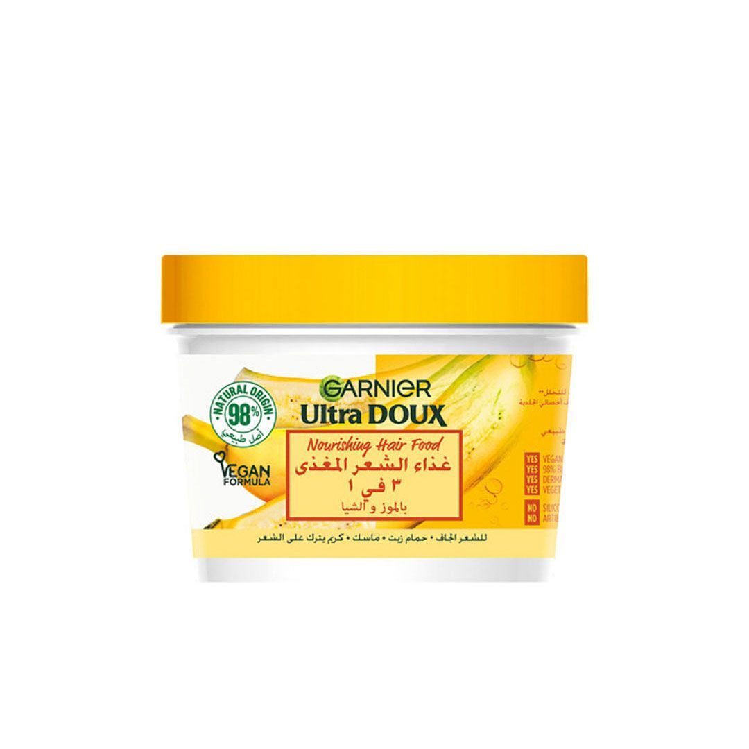Garnier Ultra Doux Nourishing Banana 3-In-1 Hair Food For Dry Hair, 390ml