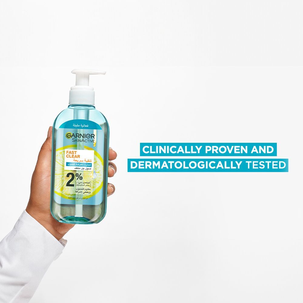 Garnier Skinactive Fast Clear Gel Wash, 200ml - 3
