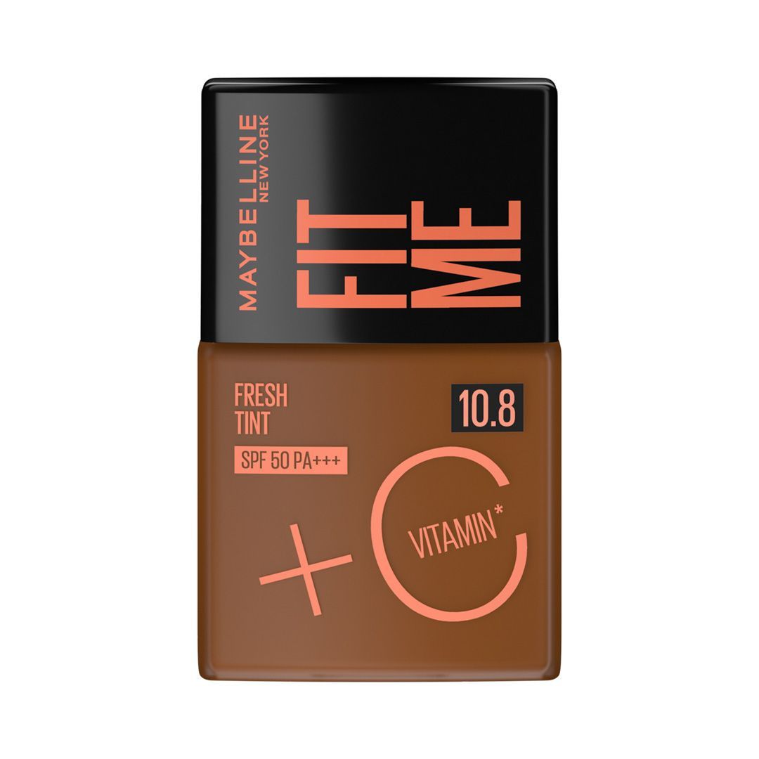 Maybelline New York, Fit Me Fresh Tint Foundation SPF 50 with Brightening Vitamin C, 10.8