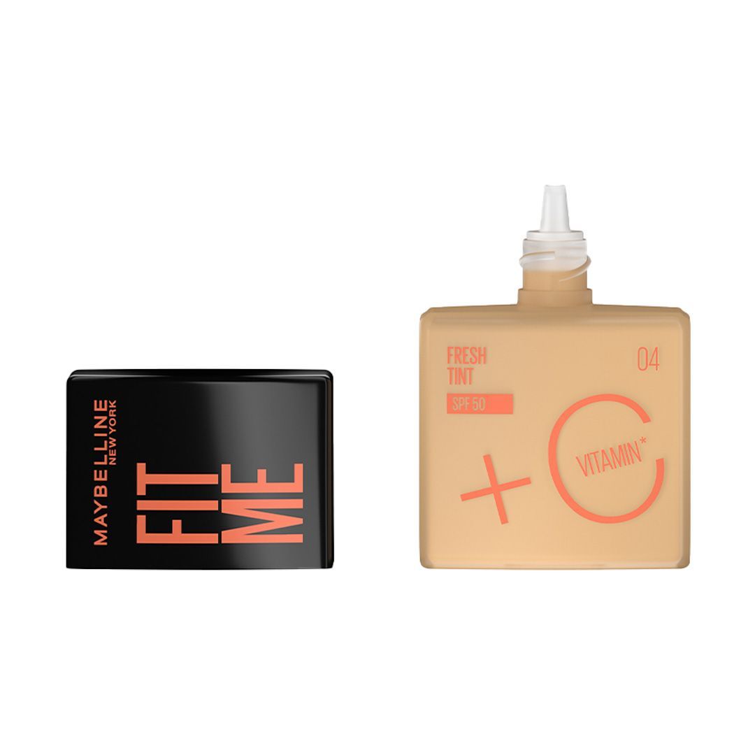 Maybelline New York Fit Me Fresh Tint Foundation SPF 50 with Brightening Vitamin C, 04 - 2