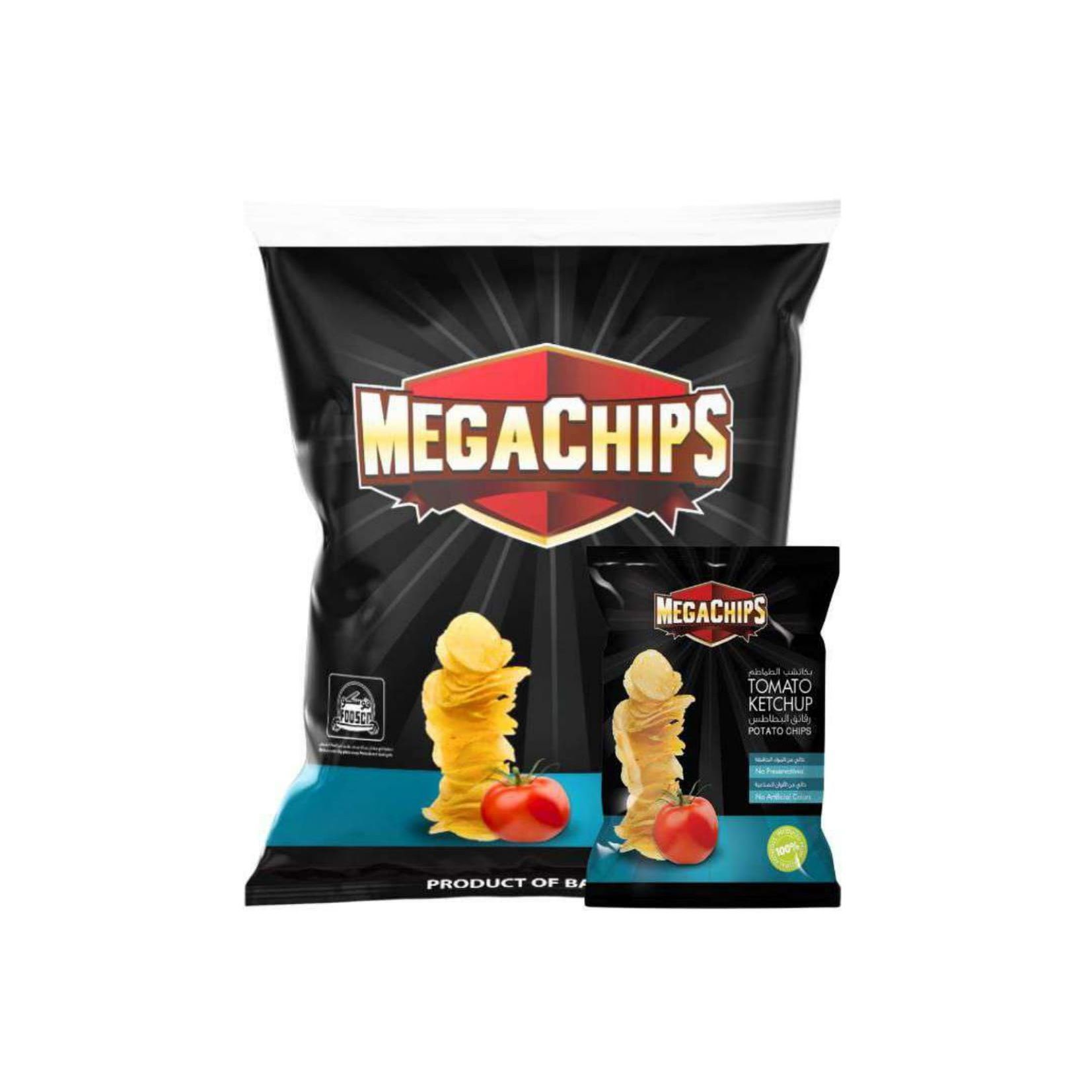 Buy Mega Chips Cheese & Onion Potato Chips, 20x13g Online in Oman