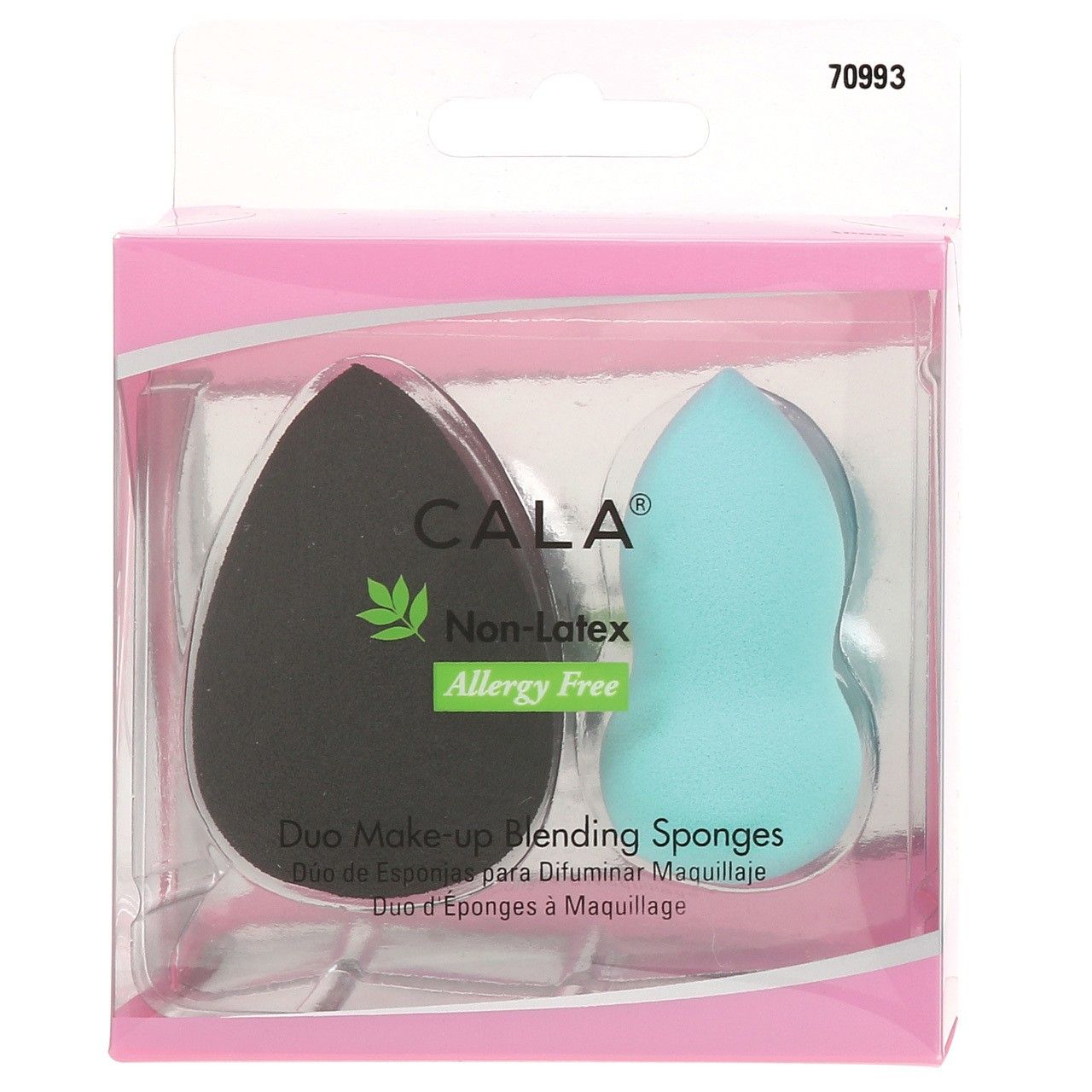 Cala Duo Make-Up Blending Sponges - 993 Black & Teal Green