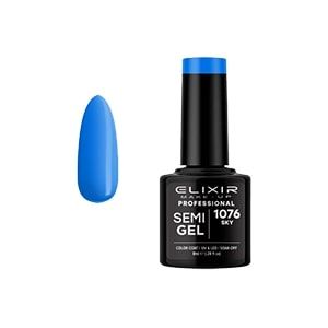 Elixir Semi Gel Color Coat Nail Polish - 1076 Sky, 8ml