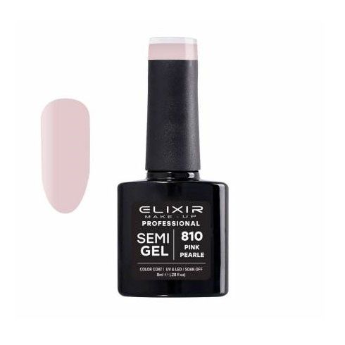 Elixir Semi Gel Color Coat Nail Polish - 810 Pink Pearle, 8ml