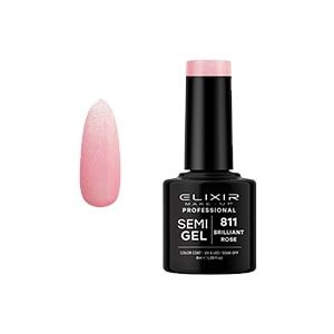 Elixir Semi Gel Color Coat Nail Polish - 811 Brilliant Rose, 8ml