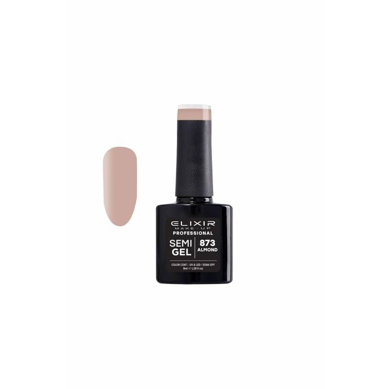 Elixir Semi Gel Color Coat Nail Polish - 873 Almond, 8ml