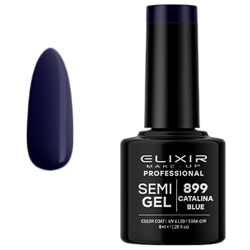 Elixir Semi Gel Color Coat Nail Polish - 899 Catalina Blue, 8ml
