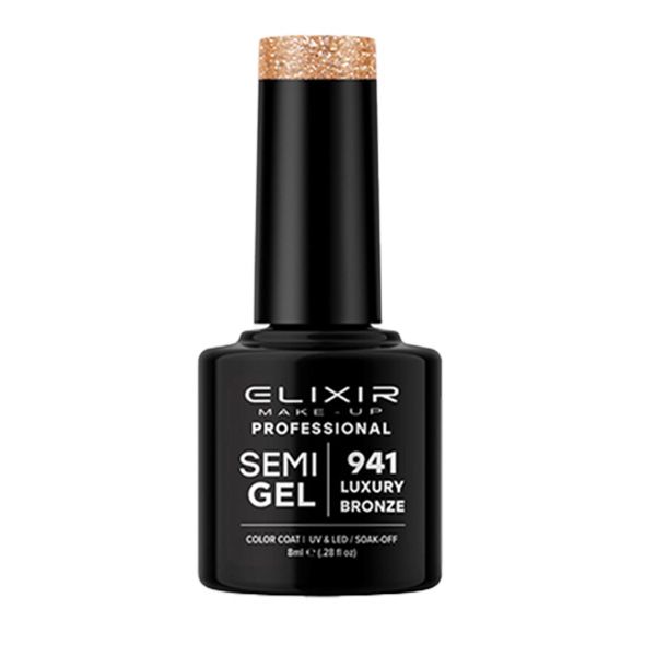 Elixir Semi Gel Color Coat Nail Polish - 941 Luxury Bronze, 8ml