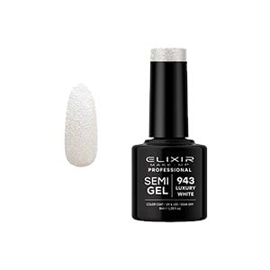 Elixir Semi Gel Color Coat Nail Polish - 943 Luxury White, 8ml