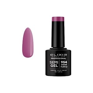Elixir Semi Gel Color Coat Nail Polish - 954 Onion Purple, 8ml