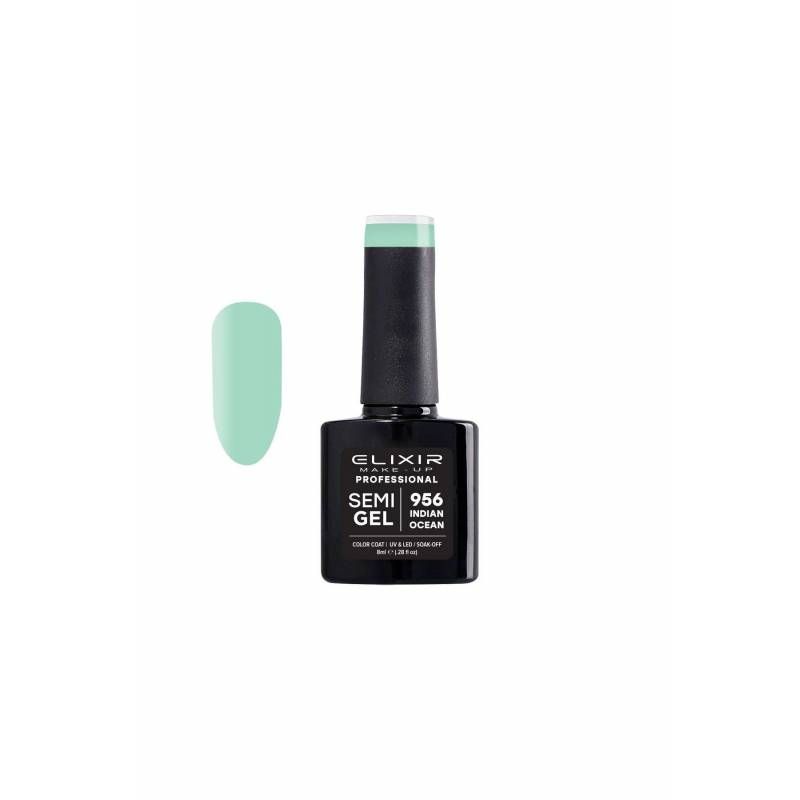 Elixir Semi Gel Color Coat Nail Polish - 956 Indian Ocean, 8ml
