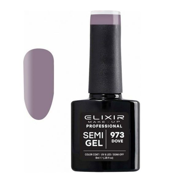 Elixir Semi Gel Color Coat Nail Polish - 973 Dove, 8ml