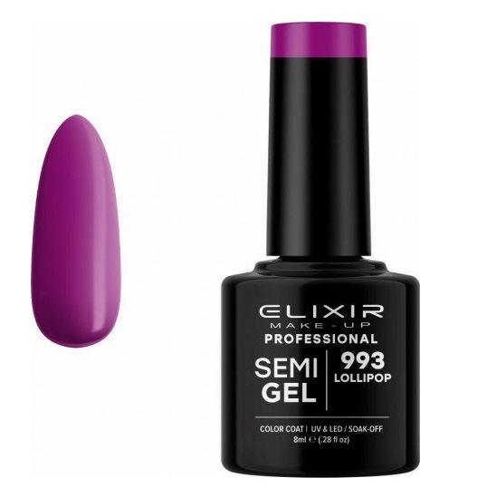 Elixir Semi Gel Color Coat Nail Polish - 993 Lollipop, 8ml