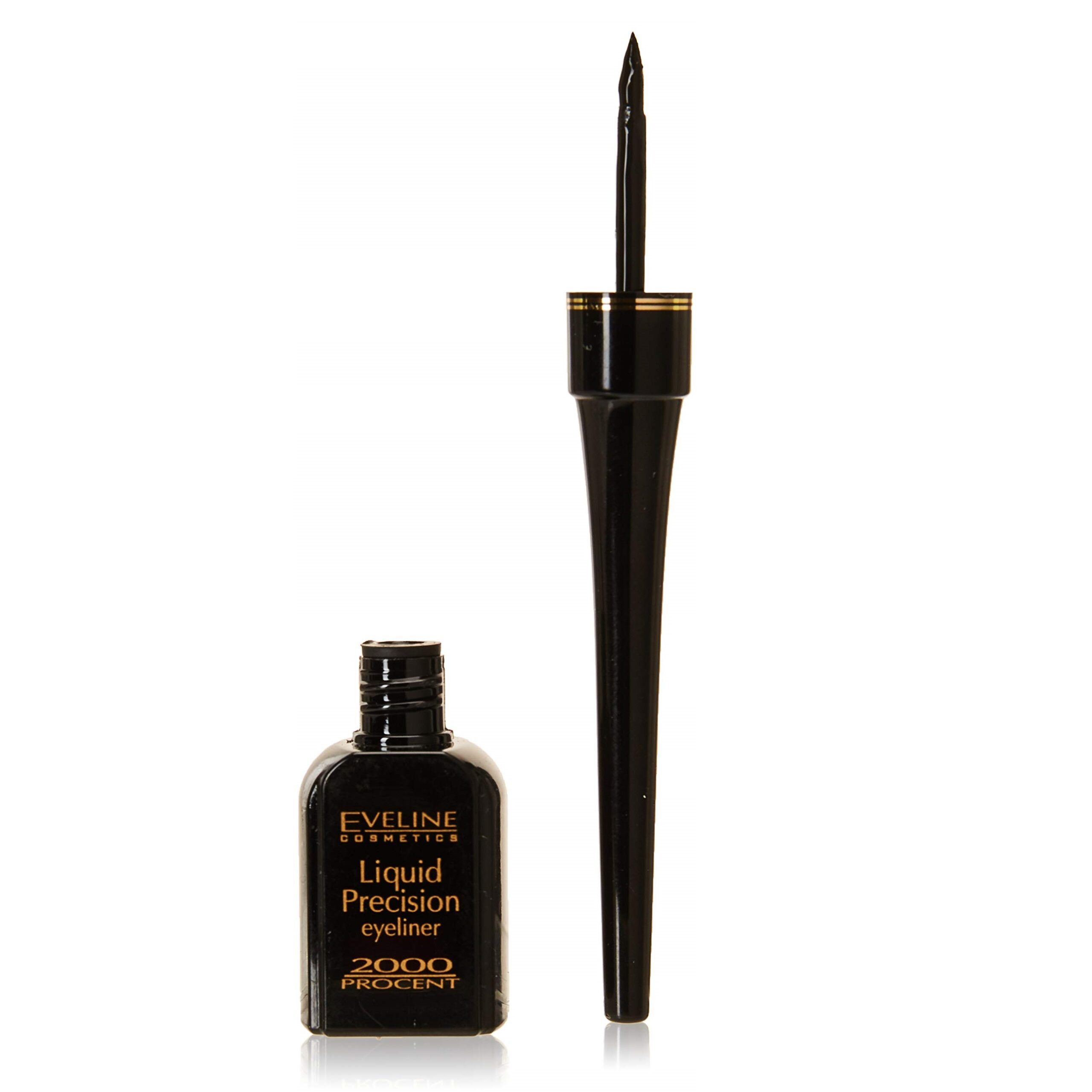 Eveline Cosmetics Liquid Precision 2000 Procent Waterproof Eyeliner - Black
