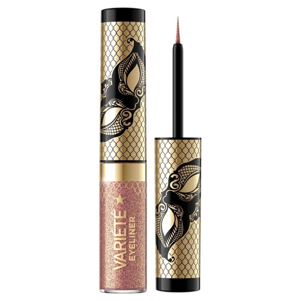 Eveline Cosmetics Variete Sparkling Waterproof Liquid Eyeliner - 01 Sparkle Gold, 4ml