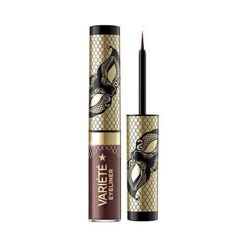 Eveline Cosmetics Variete Sparkling Waterproof Liquid Eyeliner - 02 Shiny Brown, 4ml