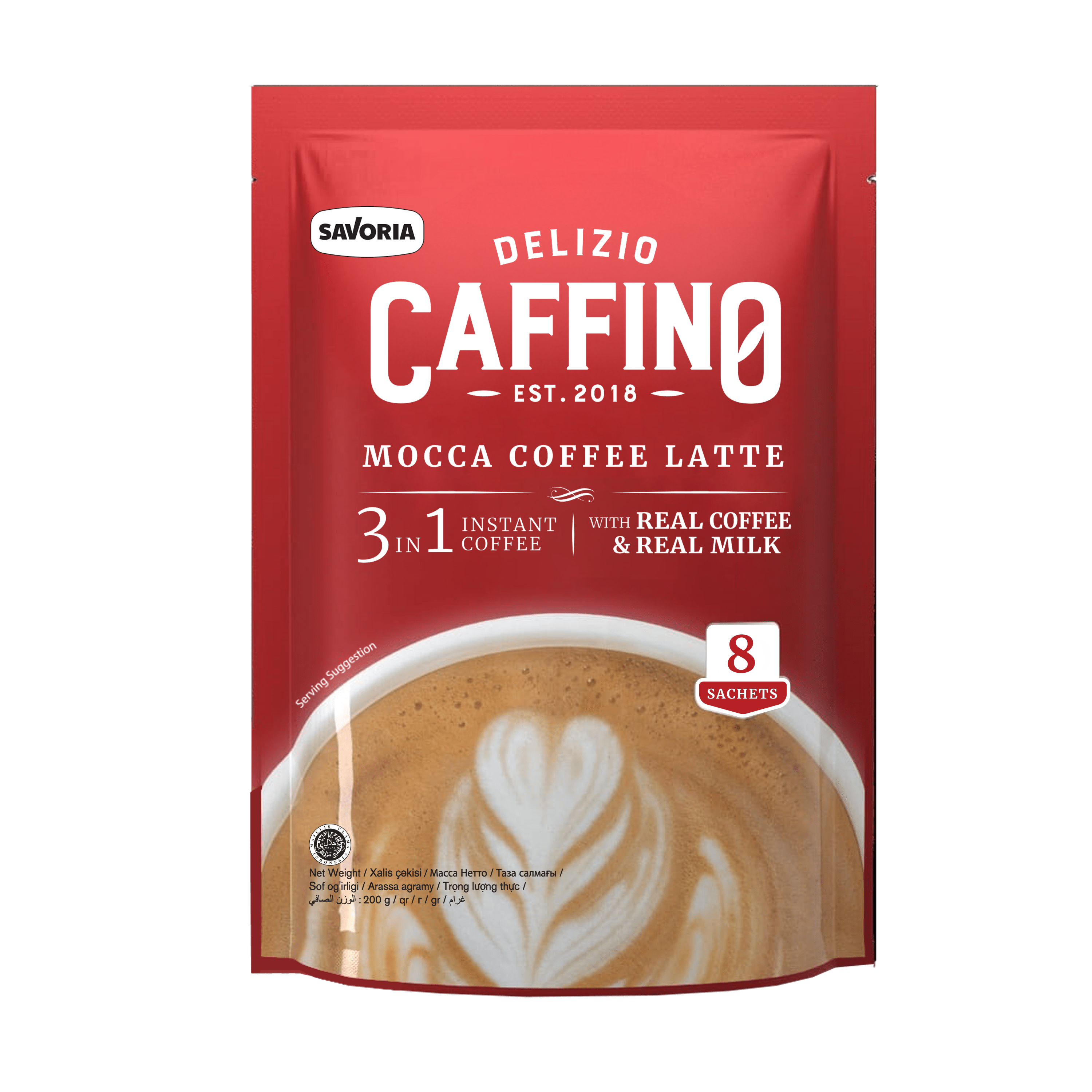 Buy Caffino Latte 3 in 1 Mocca Instant Coffee, 8x20g Online in