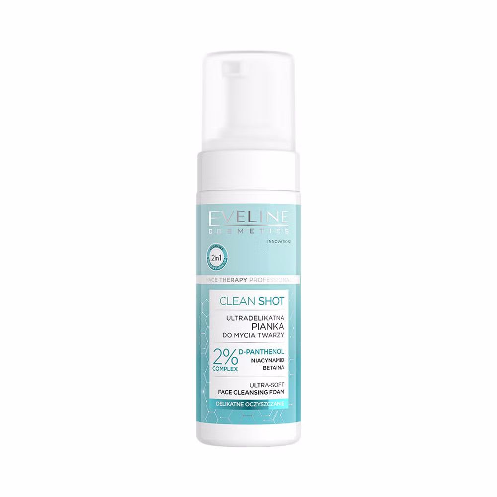 Eveline Clean Shot D-Panthenol Face Cleansing Foam, 150ml