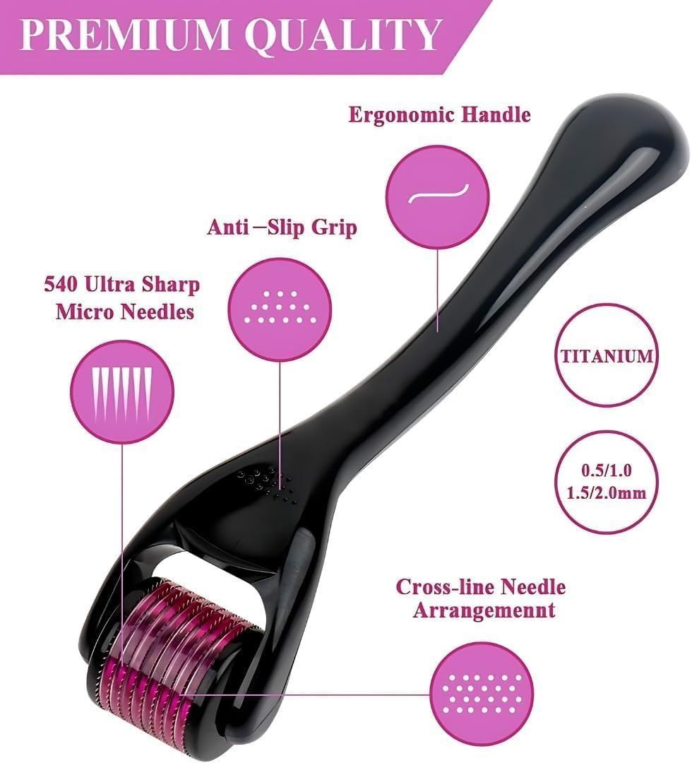 ProGrip Tools Derma Roller 0.5mm with 540 Titanium Needles - 3