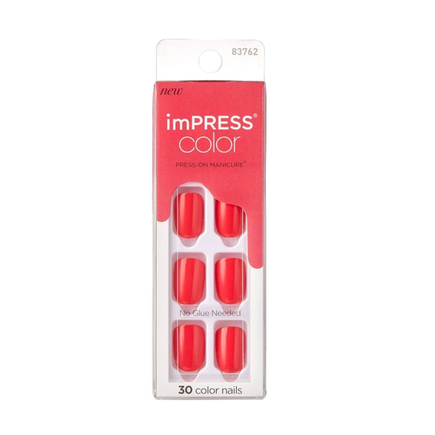 Impress Color One Step Press-On Manicure Kit, Corally Crazy 023, 30 Per Pack