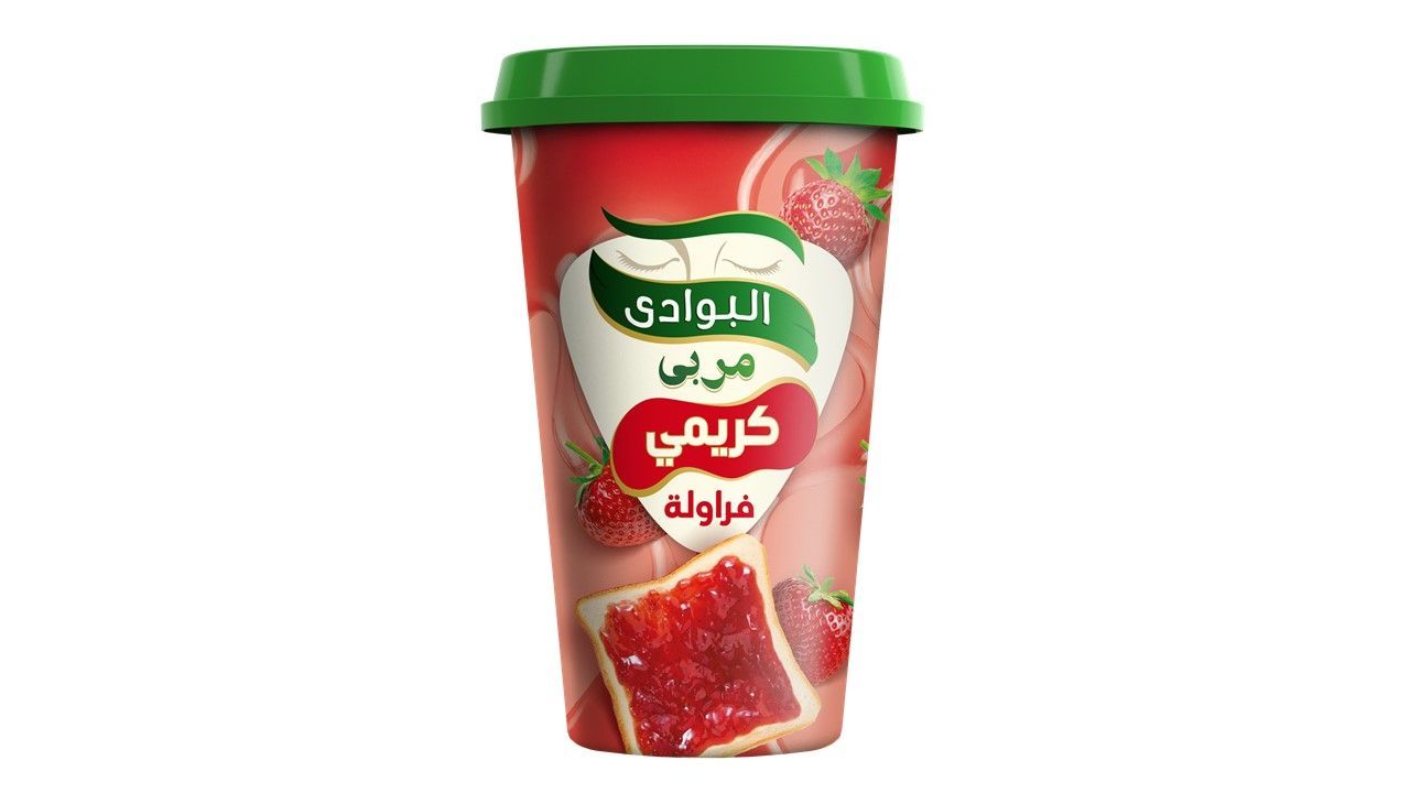 البوادي مربى الفراولة بالكريمة 365 جرام