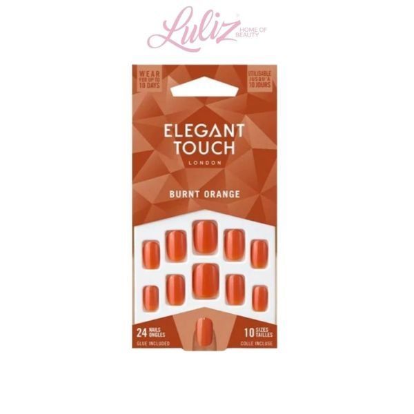Elegant Touch Burnt Orange Nails