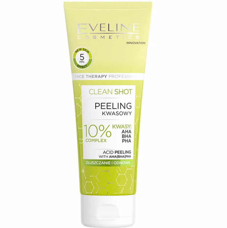 Eveline Clean Shot Acid Peeling Cream, 75ml