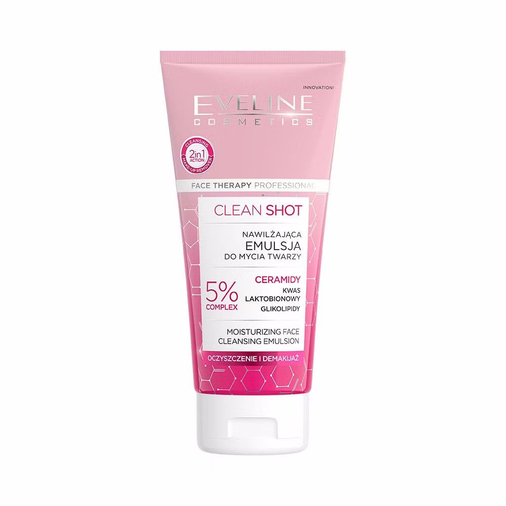 Eveline Clean Shot Moisturizing Face Cleansing Emulsion, 150ml