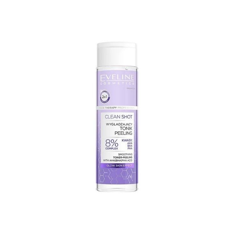 Eveline Clean Shot Smoothing Toner-Peeling, 200ml