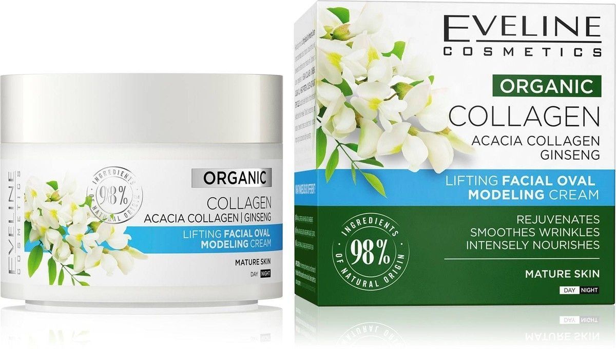 Eveline Cosmetics Organic Collagen Lifting Facial Oval Modeling Cream, 50ml