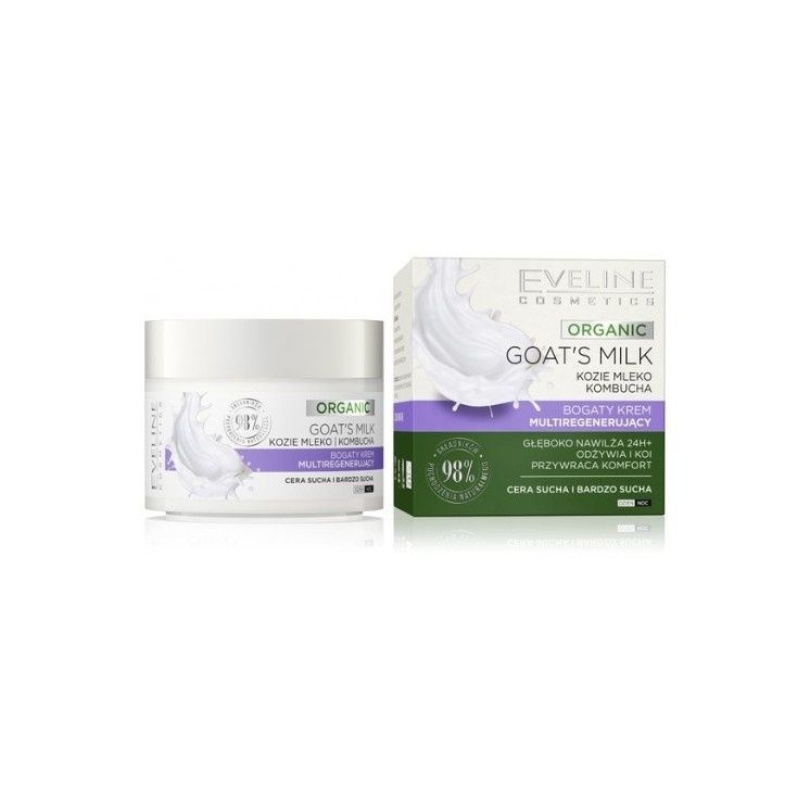 Eveline Cosmetics Organic Goat's Milk Rich Multi Regenerating Cream, 50ml