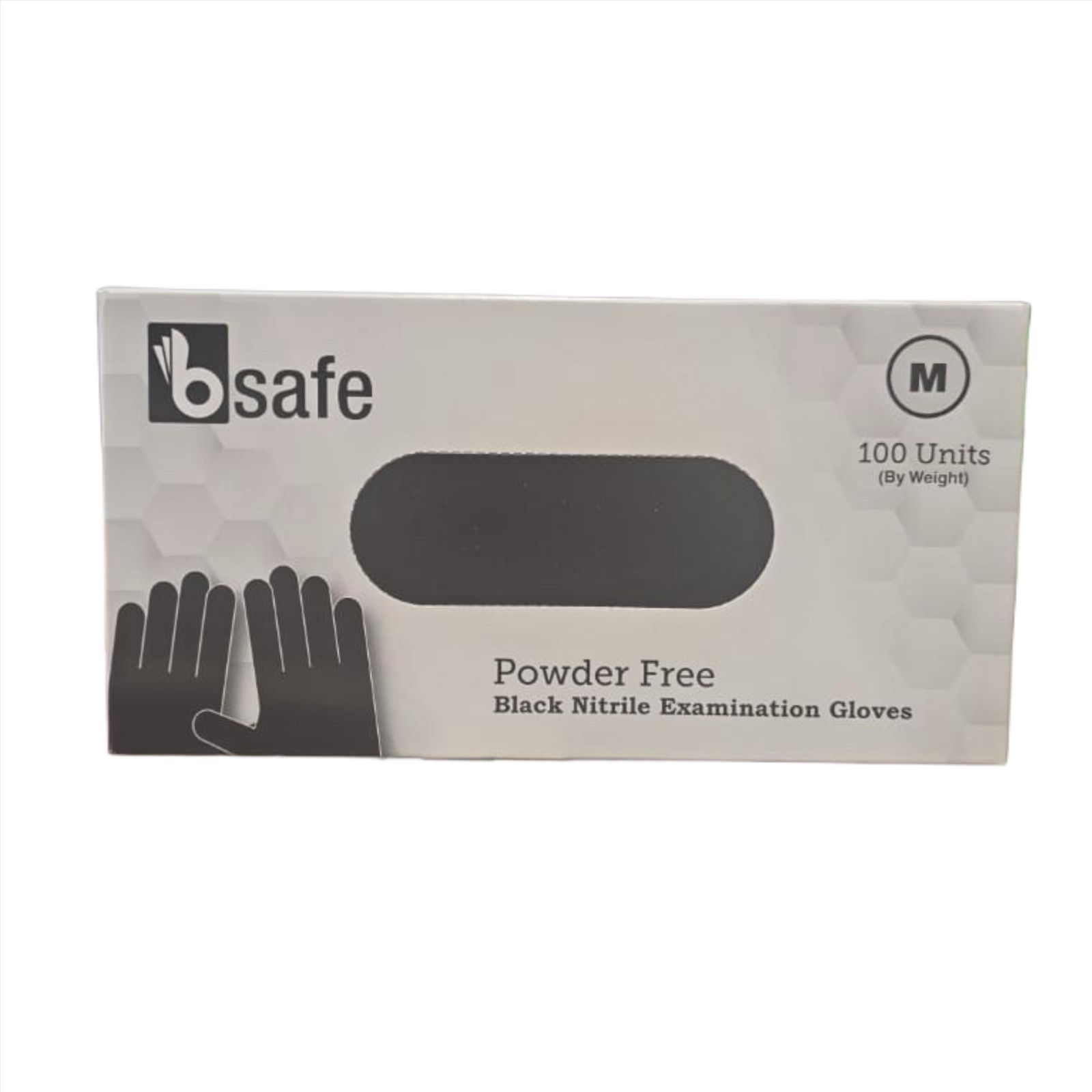 Bsafe Gloves Latex Black Powder Free Medium