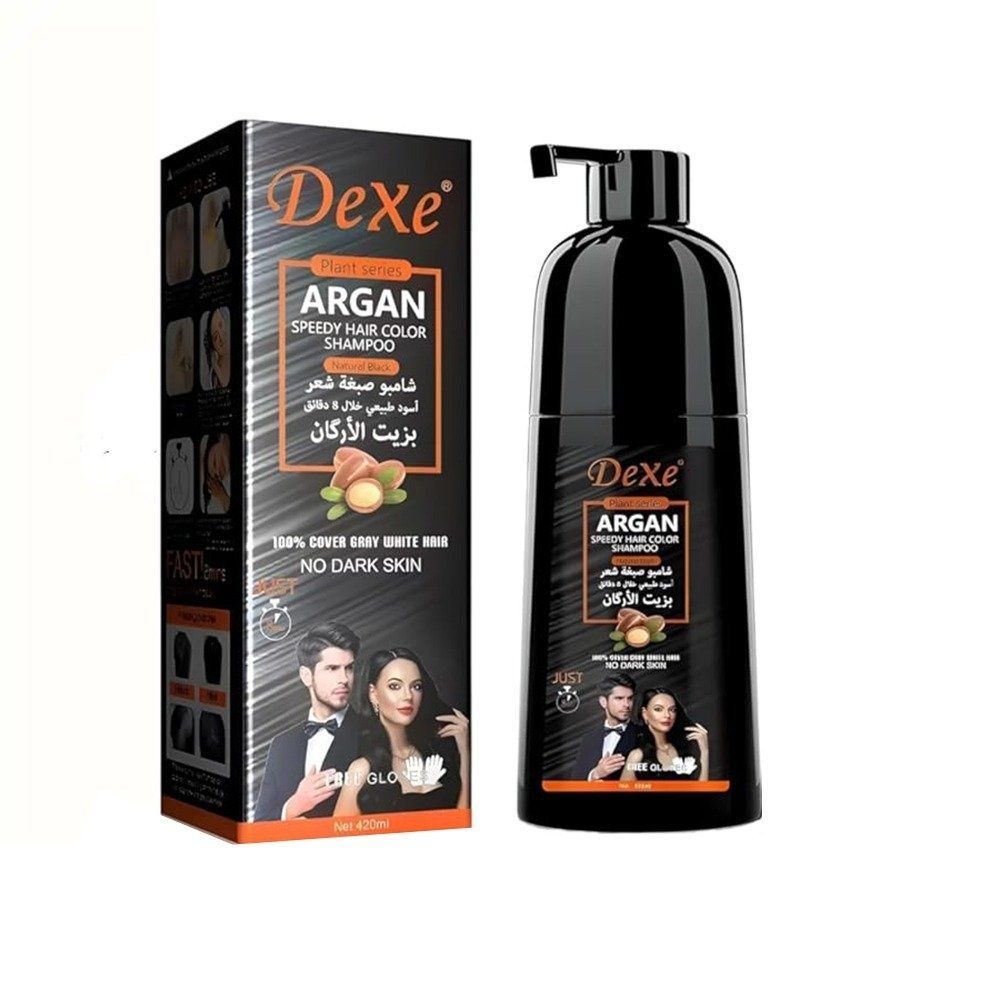 Dexe Argan Speedy Hair Color Shampoo Medium Brown 420Ml