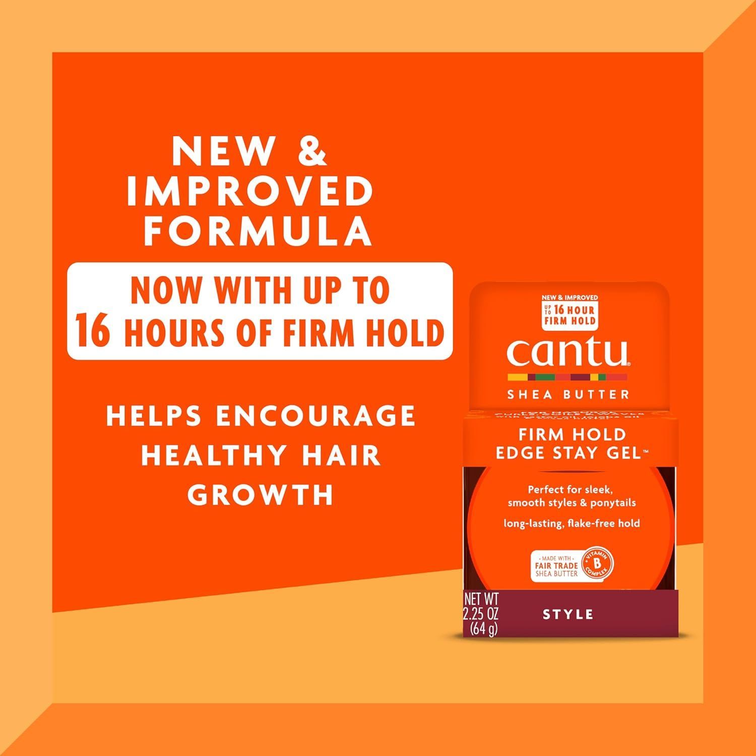 Cantu Shea Butter Extra Hold Edge Stay Gel 64G - 12