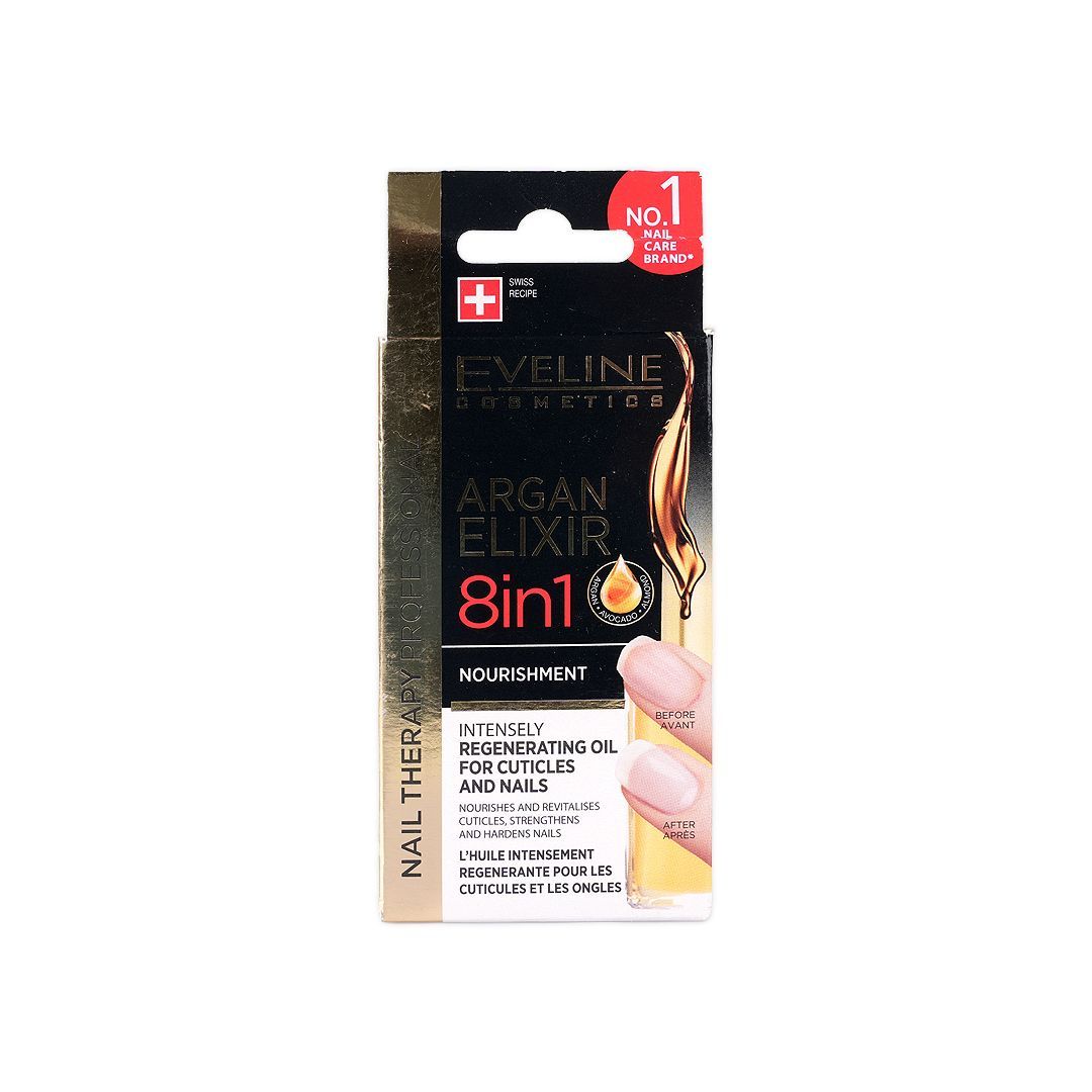 Eveline Argan Elixir 8 In 1 Cuticles And Nails 12 ml