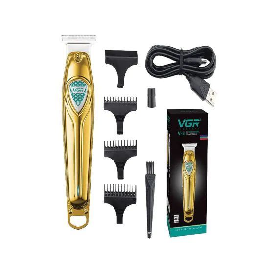 VGR Professional Electric Rechargeable Hair Clipper And Trimmer, Gold V-911
