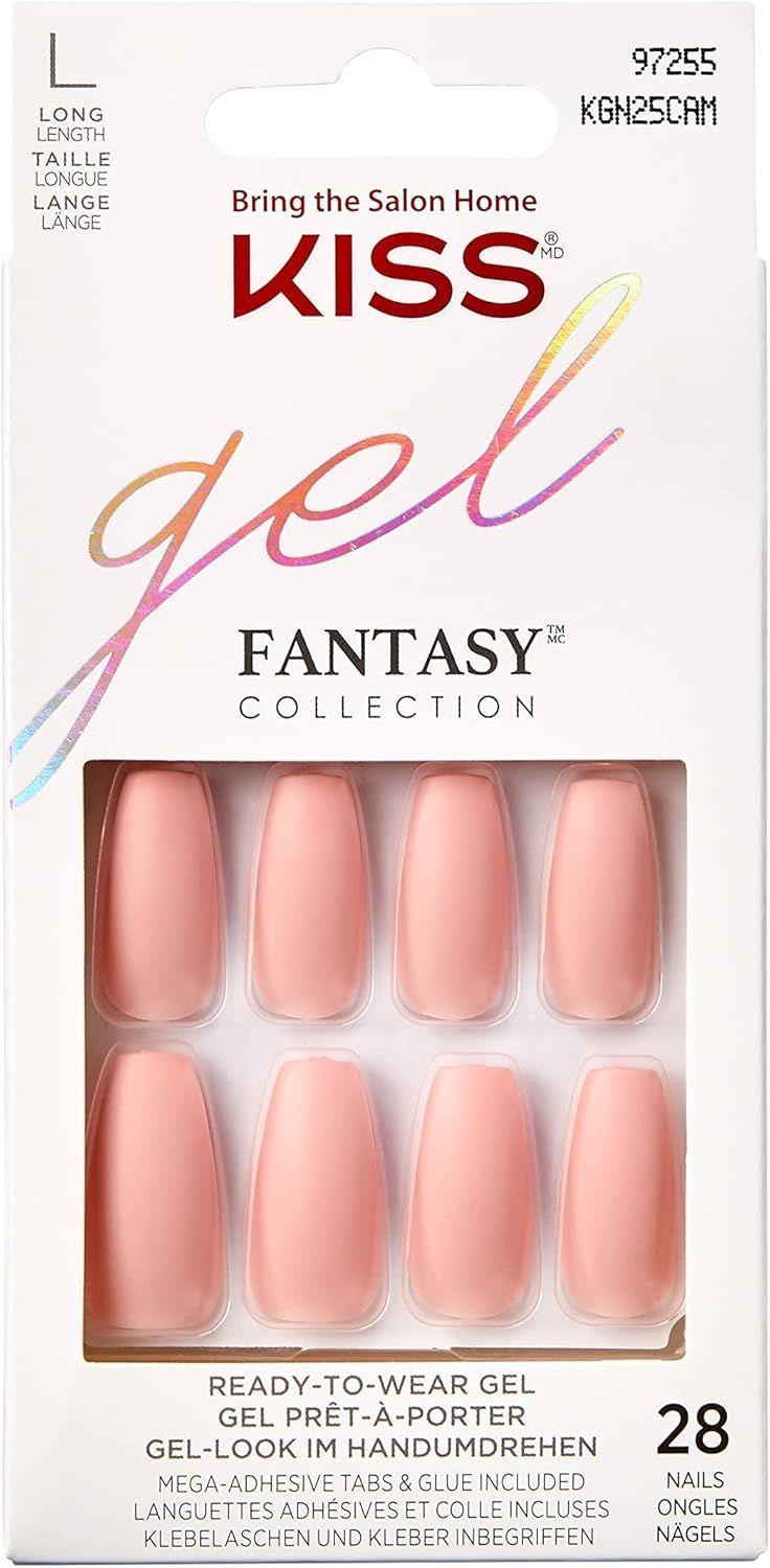 Kiss Gel Fantasy Collection Long Colour Nails, 28 Pieces view 2