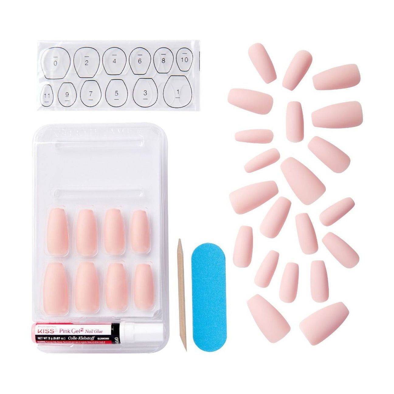 Kiss Gel Fantasy Collection Long Colour Nails, 28 Pieces view 4
