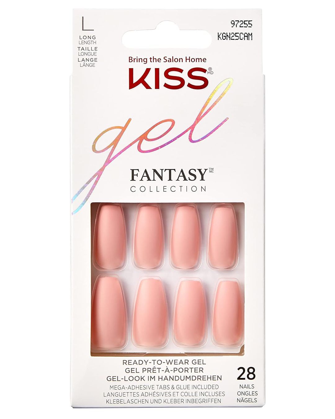 Kiss Gel Fantasy Collection Long Colour Nails, 28 Pieces view 6