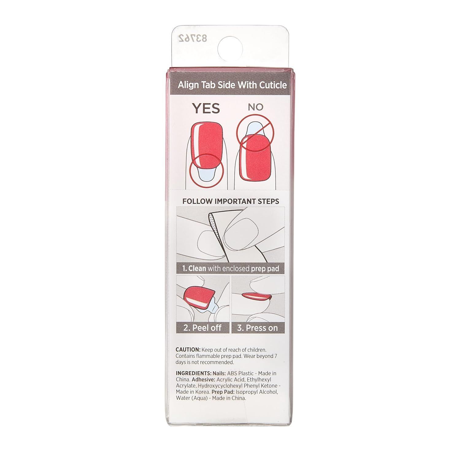Impress Color One Step Press-On Manicure Kit, Corally Crazy 023, 30 Per Pack view 2