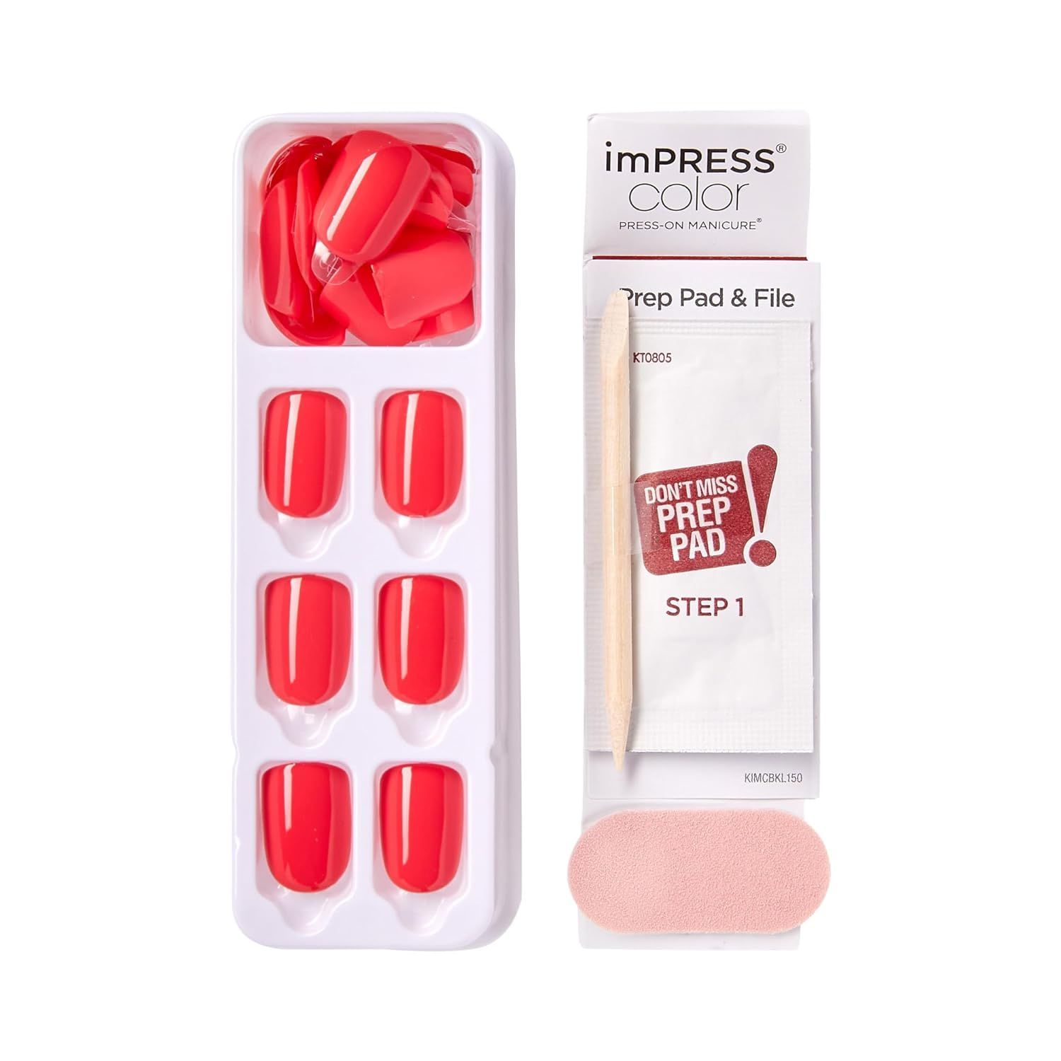 Impress Color One Step Press-On Manicure Kit, Corally Crazy 023, 30 Per Pack view 3