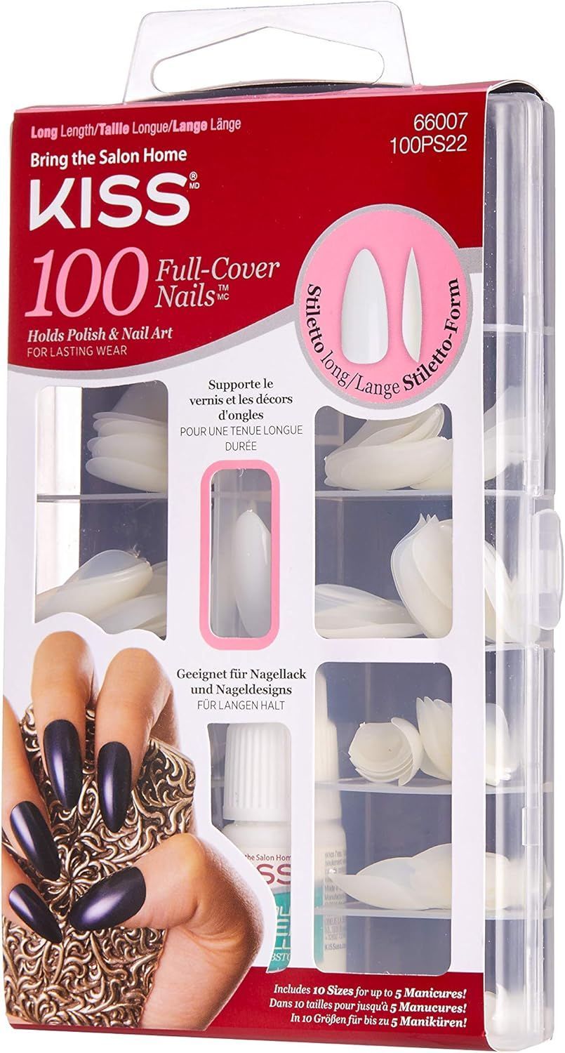 Kiss 100 Full Cover Long Stiletto Nails view 2